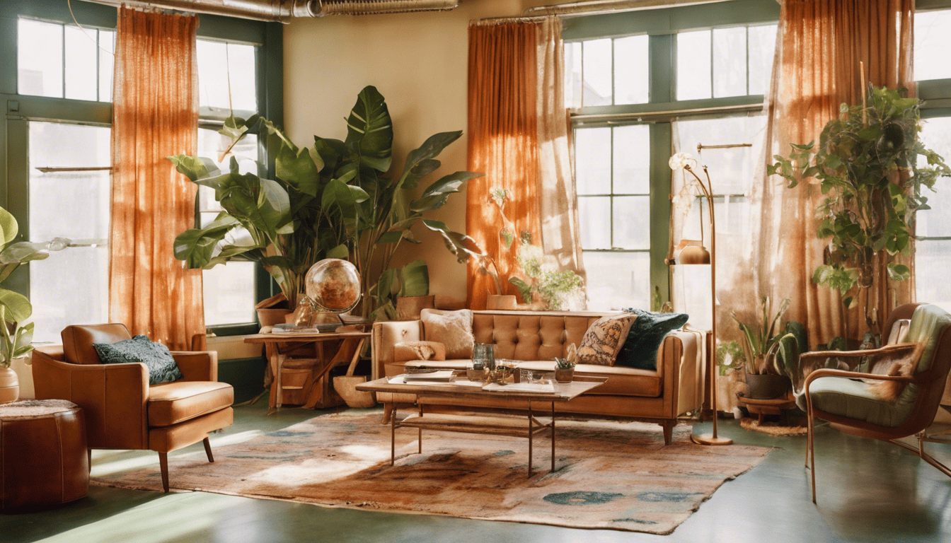 Anthropologie interior with modern and bohemian design elements