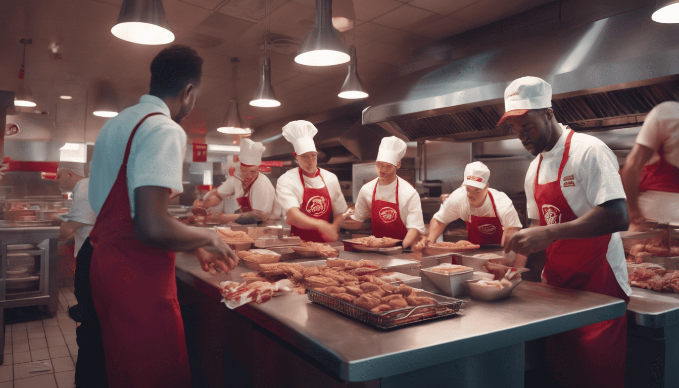 Arby's staff working together in a dynamic kitchen environment