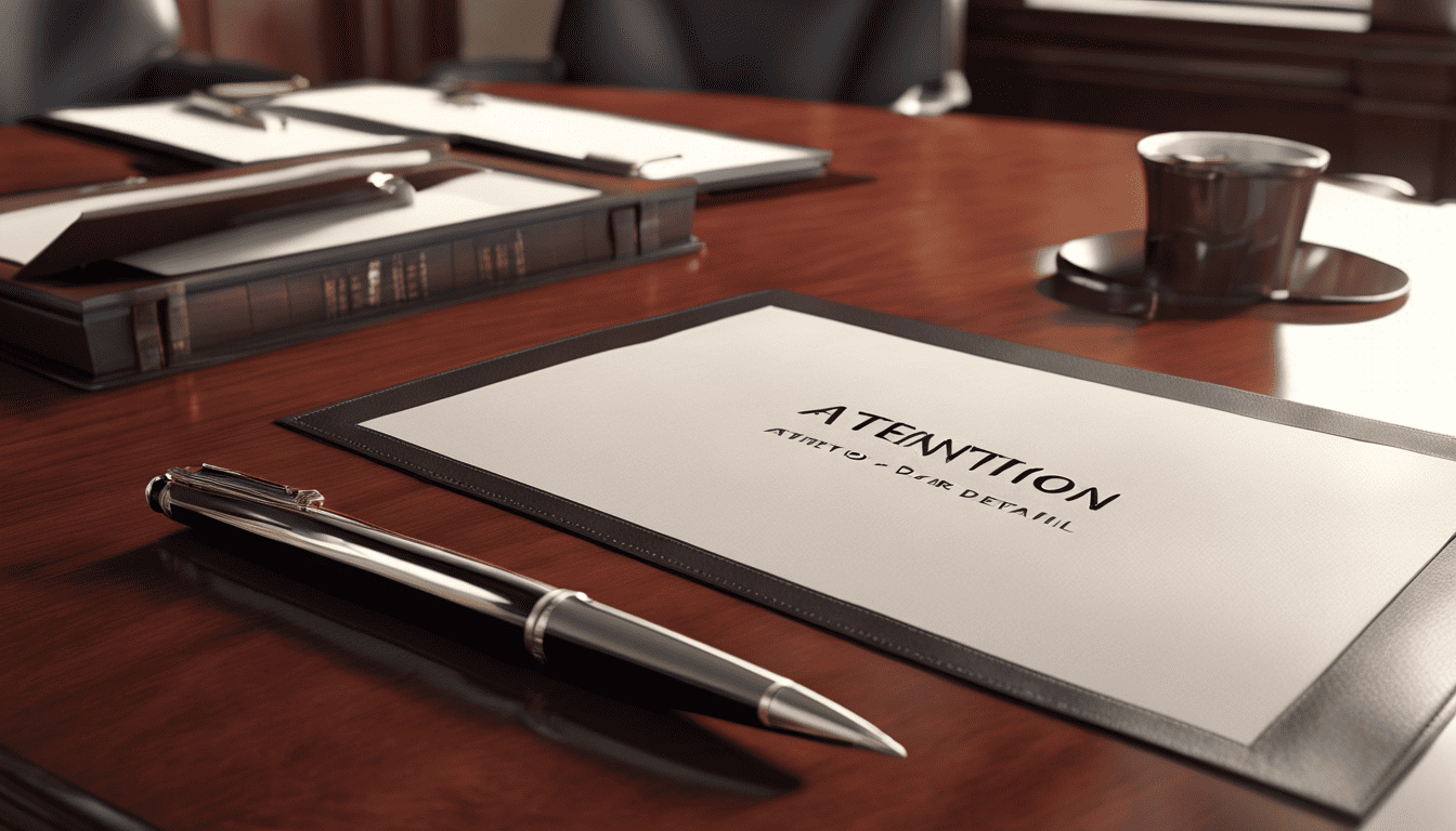 Text reflection on boardroom table with sunlight and office supplies