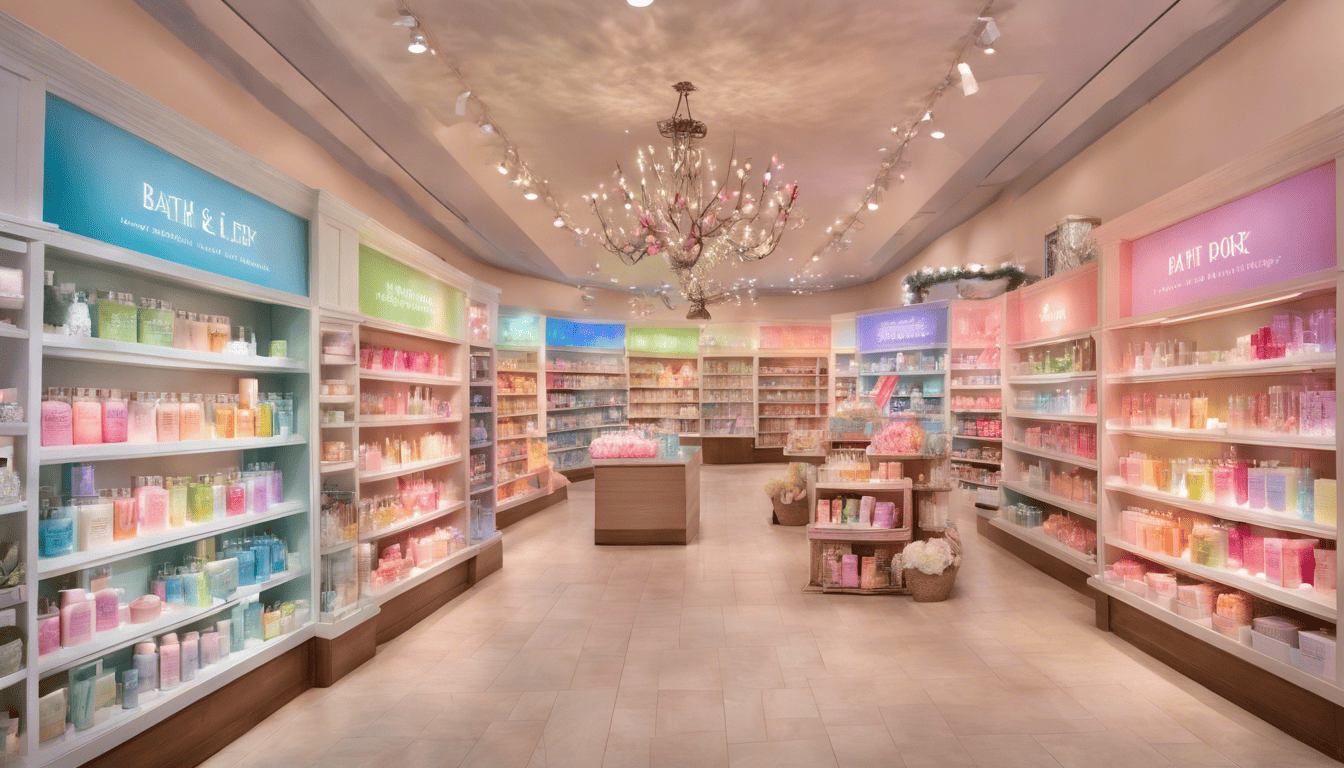 Bath and Body Works store with new seasonal fragrances