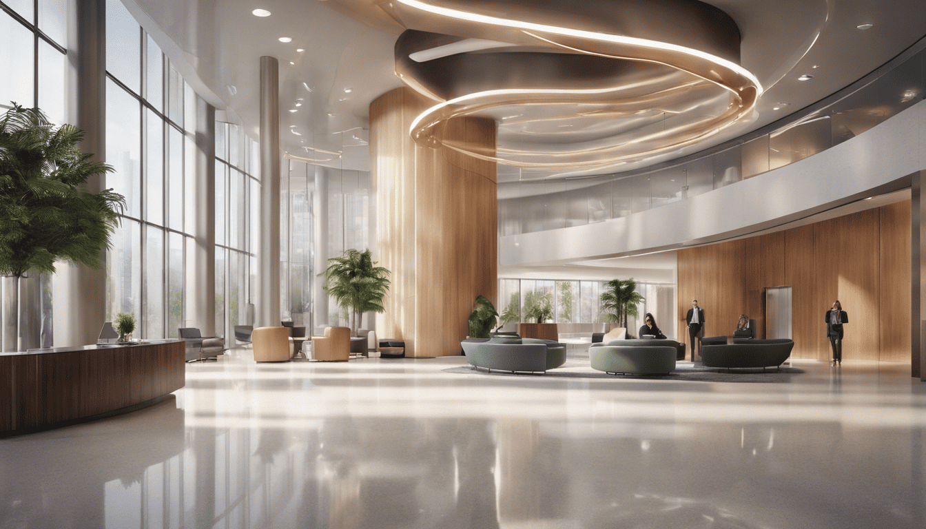 Centene corporation lobby with a welcoming atmosphere for candidates