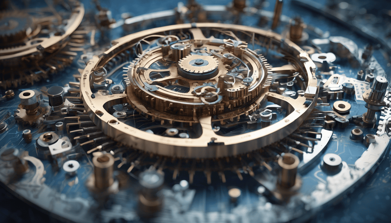 3D model of clockwork mechanisms symbolizing CDC challenges in digital design