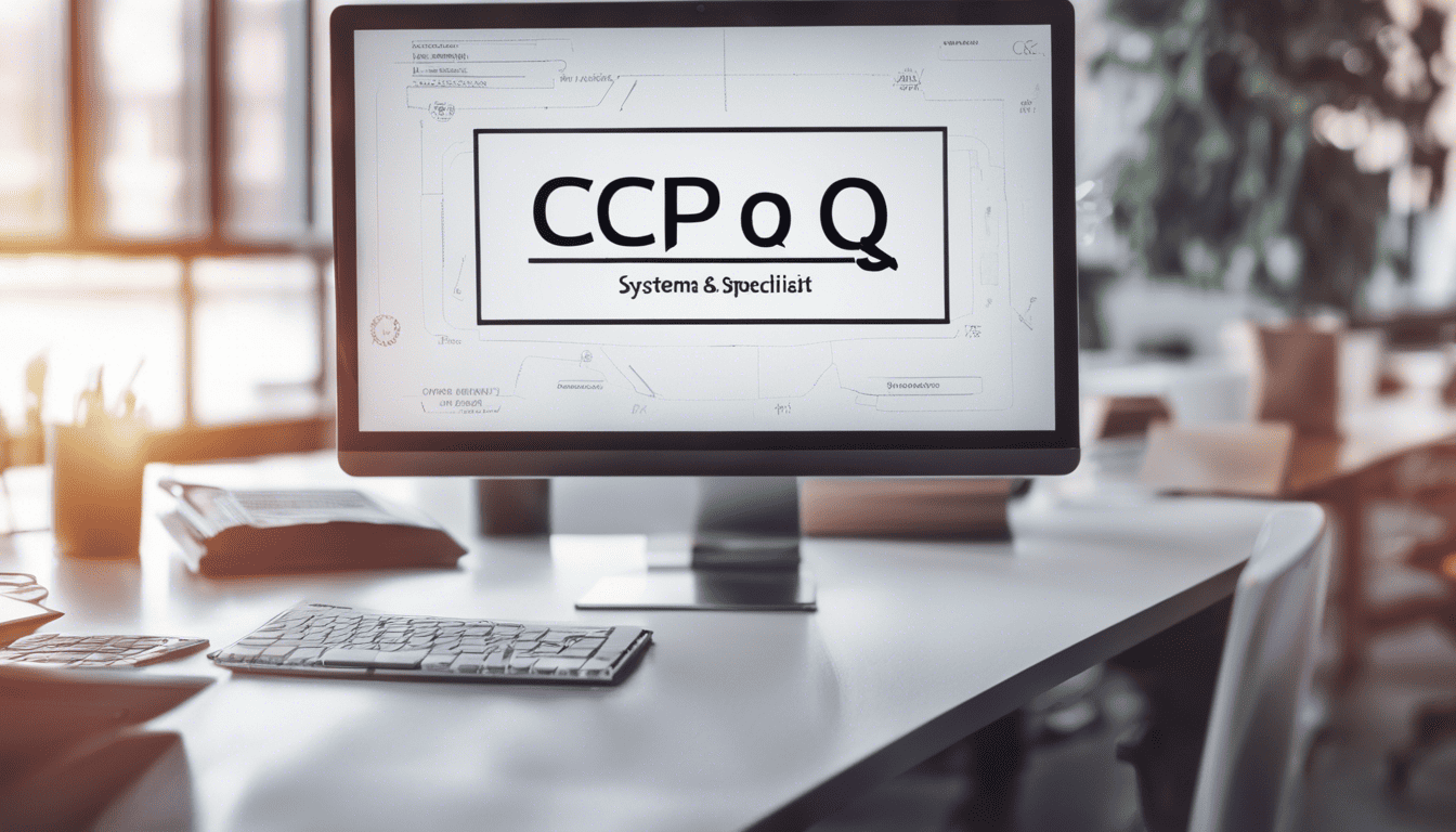 CPQ systems and specialist roles text on a modern computer screen