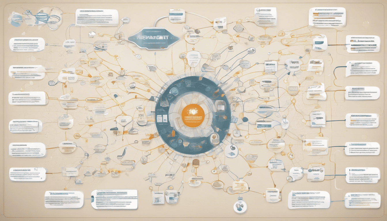 Detailed infographic mind map representing data migration expertise