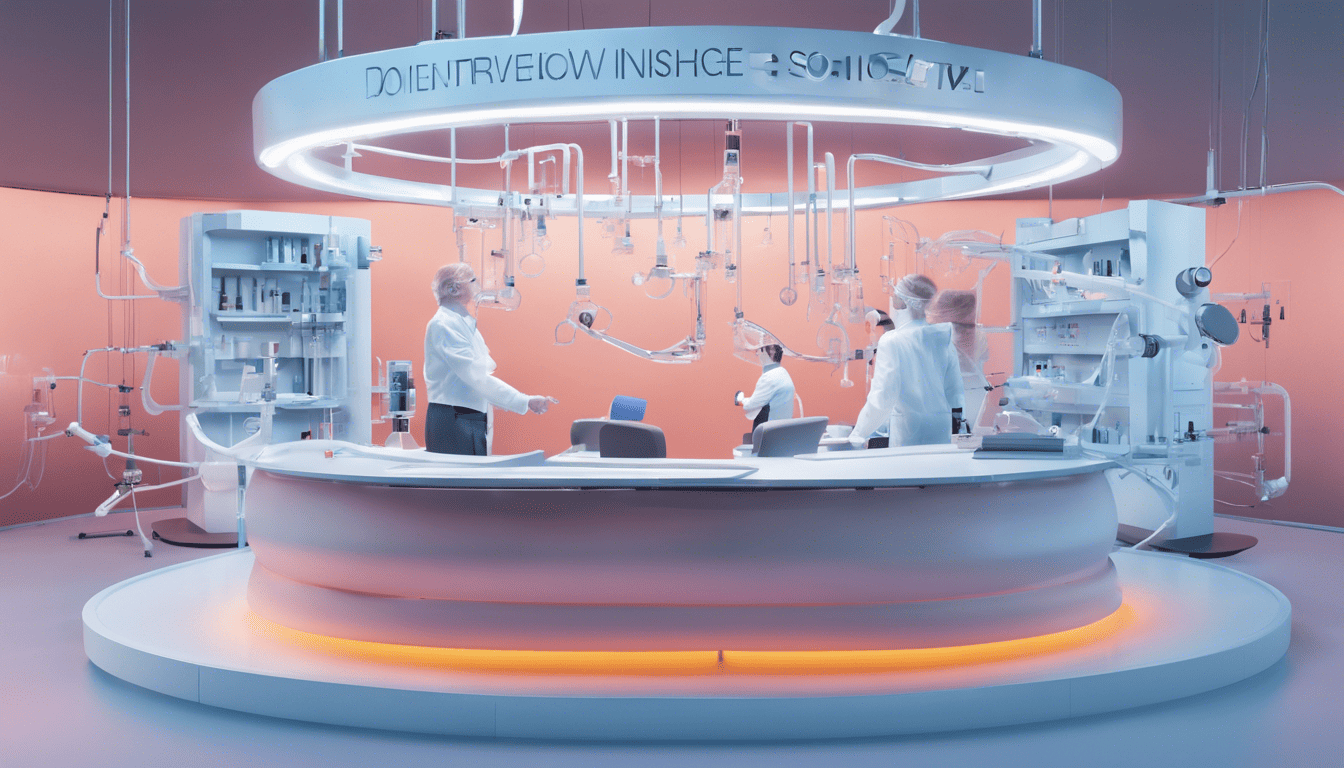 3D representation of Dow interview insights in a modern laboratory setting