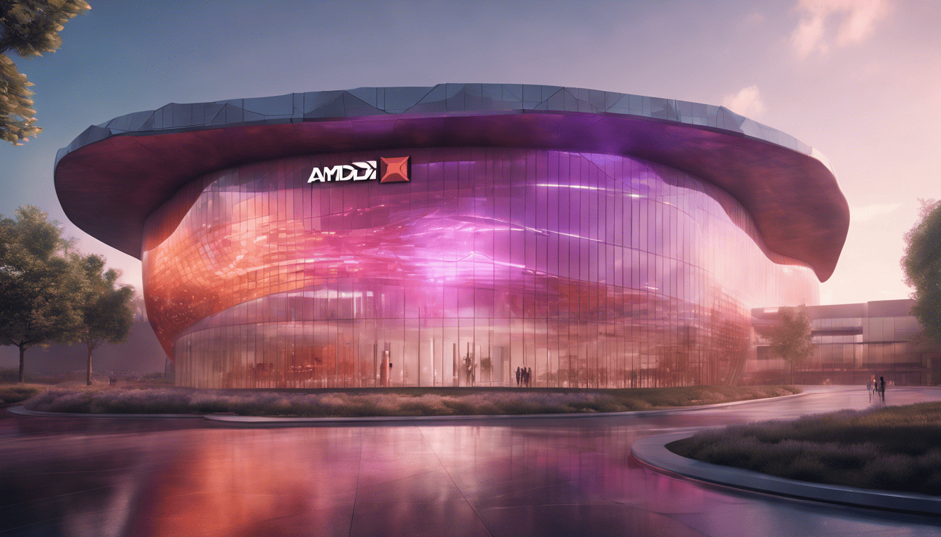 3D modeled AMD Headquarters with innovative technology and engineers