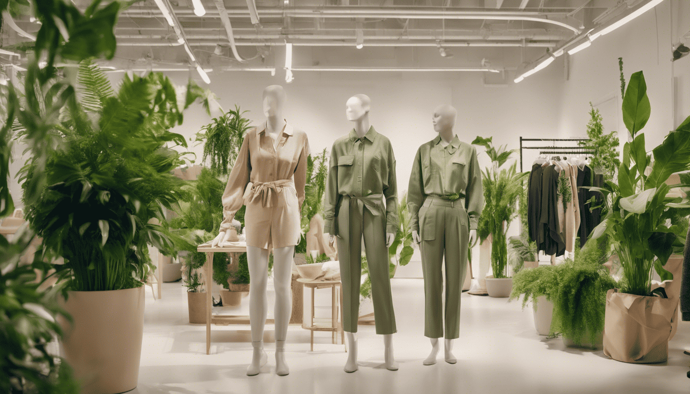 Mannequin dressed in H&M's eco-friendly collection with 'H&M Interview Insights' text