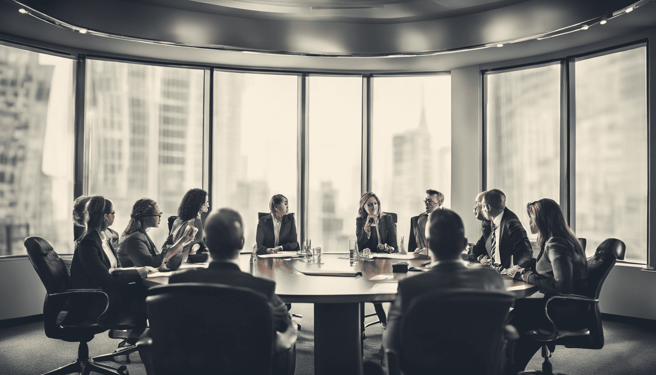HR Directors roundtable discussion in cinematic style