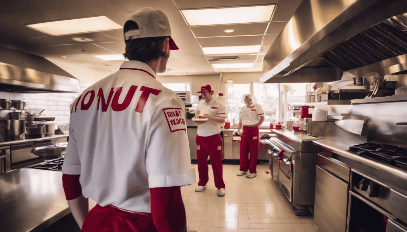 Cinematic depiction of In-N-Out staff in action