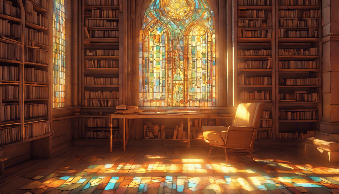 3D model of a tranquil library scene with a focus on Groovy programming