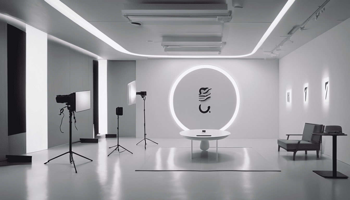 Cinematic Snap Inc. interview room with candidate and iconic ghost logo